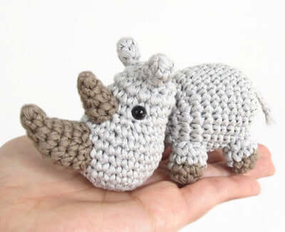 Small Rhino Crochet Free Pattern by Kristi Tullus