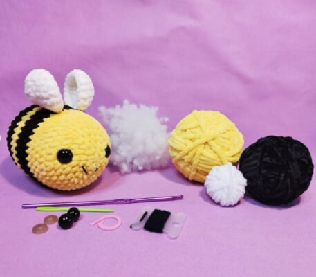 Beginner Crochet Starter Kit with Yarn from CrochetToysbyKrOks