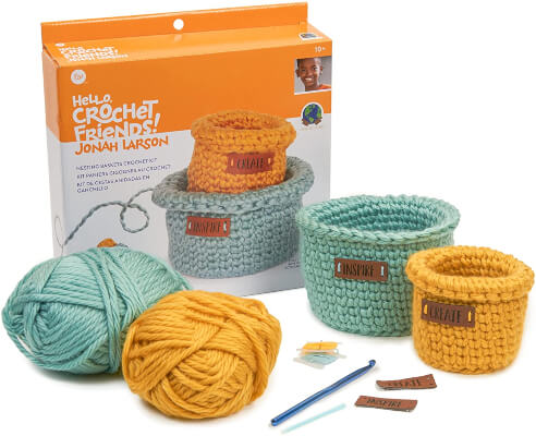 Boye Jonah's Hands Nesting Baskets Crochet Kits for Beginners