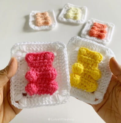 Gummy Bear Granny Square Pattern by Luluslittleshop