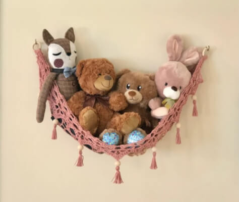 Happy Crochet Stuffed Animal Hammock Pattern from DaysCrochetNC