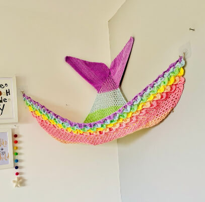 Mermaid Toy Hammock Crochet Pattern from CraftyCrochetDesign1