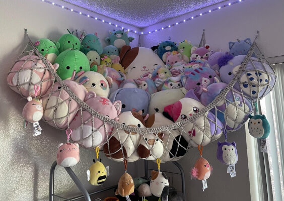 Squishmallow Corner Crochet Stuffed Animal Hammock Net