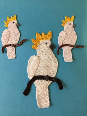 Crochet Cockatoo Applique Pattern by Kerri's Crochet