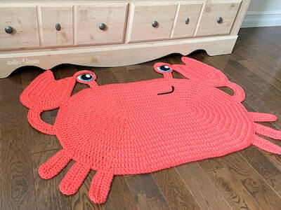 Crochet Crab Rug Pattern by Ira Rott Patterns