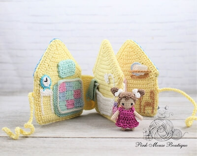 Crochet Mini Doll Pattern by Pink Mouse Boutique