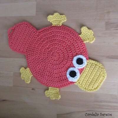 Crochet Platypus Potholder Pattern by Patalappumania