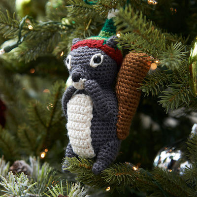 Crochet Squirrel Ornament Pattern by Red Heart