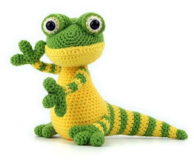 Gerty, The Gecko Lizard Crochet Pattern by Moji Moji Design