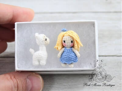 Isla Bluebell And Her Llama Crochet Pattern by Pink Mouse Boutique