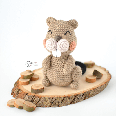 Woody, The Beaver Crochet Pattern by Elisa's Crochet