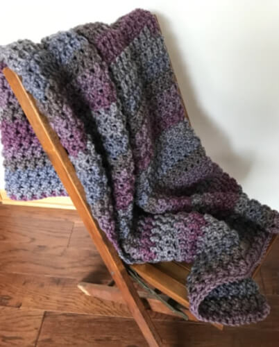 Chunky Crochet Blanket Pattern using Yarn Weight 5