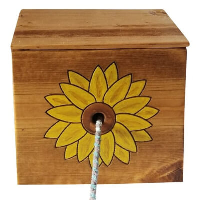 Flower Sunflower Wooden Crochet Storage Box by IspabellaDesigns