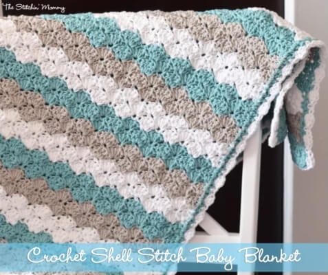 Shell Stitch Baby Blanket Pattern by Amy Ramnarine