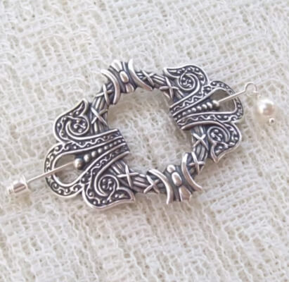 Silver Celtic Shawl Pin by SterlingSimplicity