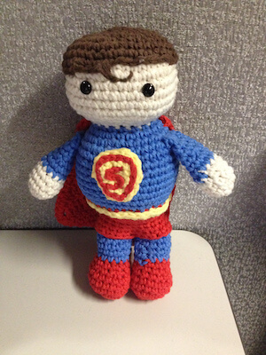 Amigurumi Superman Pattern by Dolores Voglesonger