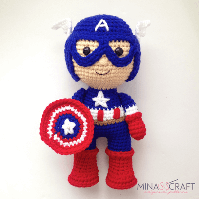 Captain America Amigurumi Pattern by Minasscraft