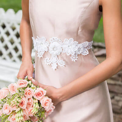 Bridal Crochet Belt Pattern by Yarnspirations