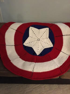Blanket Crochet Captain America Pattern by The Redeemed Zebra