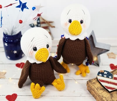 Crochet Amigurumi Eagle Pattern by Sweet Oddity Art