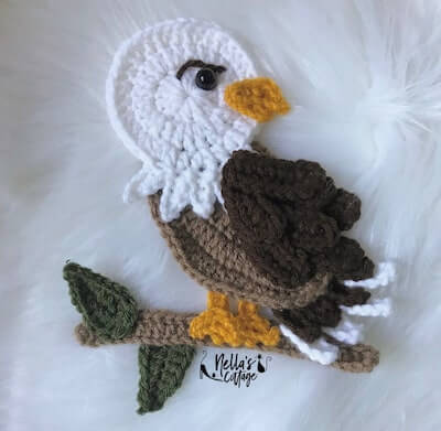 Crochet Eagle Applique Pattern by Nella's Cottage
