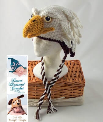Crochet Eagle Hat Pattern by Desert Diamond