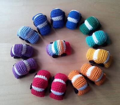 Crochet Tiny Cars Pattern by Dedri Uys