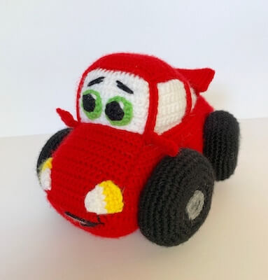 Flash, The Race Car Crochet Pattern by Holly's Hobbies Ptbo