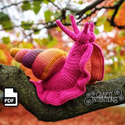 Giant Snail Amigurumi Crochet Pattern by Crafty Intentions