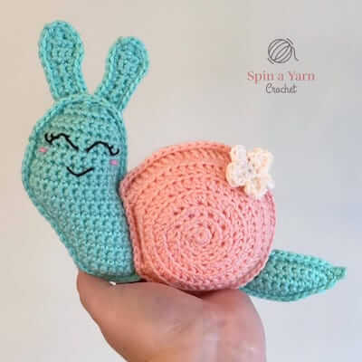 Snail Amigurumi Crochet Pattern by Spin A Yarn Studio