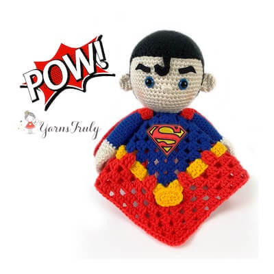 Superman Amigurumi Lovey Pattern by Yarns Truly Co