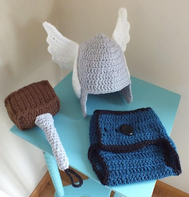 Thor Baby Set Crochet Pattern by Crochet Hero Designs