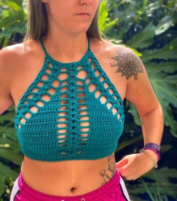 Viper Bralette Crochet Pattern by Indigo Madness