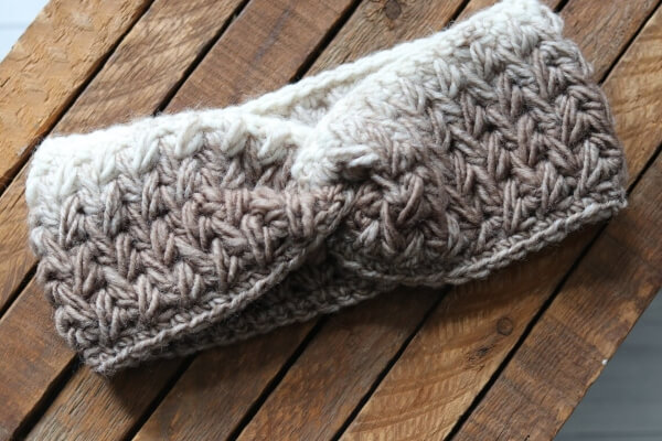 Ear Warmer Feather Crochet Stitch Pattern by RichTexturesCrochet