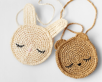 Bunny And Bear Crochet Purses Pattern by Lakeside Loops