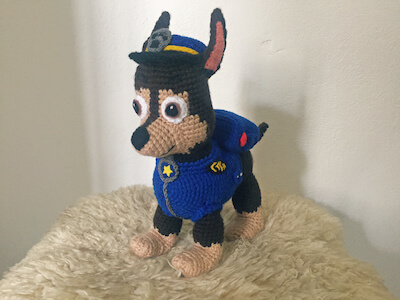 Chase Paw Patrol Amigurumi Pattern by Karina Reinoso