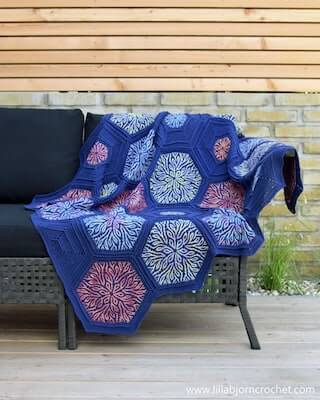 Coral Story Blanket Crochet Pattern by Lilla Bjorn Crochet