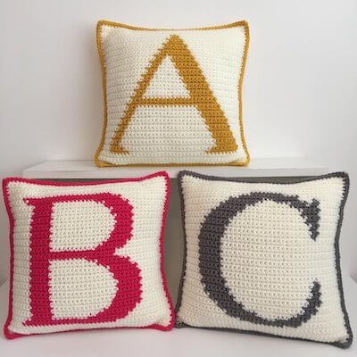 Crochet Alphabet Cushion Pattern by Chloe Bailey