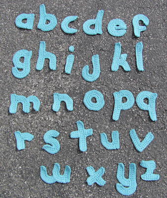 Crochet Alphabet Lowercase Letters Pattern by Jenny R. Brown