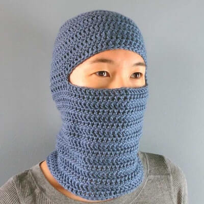 Crochet cute butterfly balaclava ski mask men women 3 hole Knitted