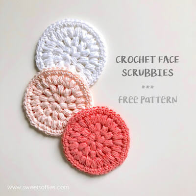Crochet Face Scrubbies Free Pattern by Sweet Softies