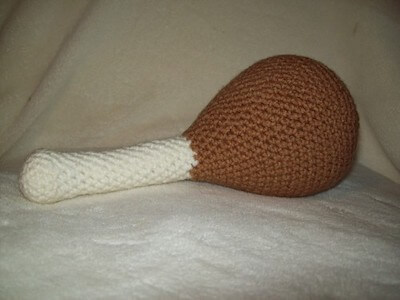 Giant Turkey Leg Crochet Dog Toy Pattern by Stitchin' The Night Away