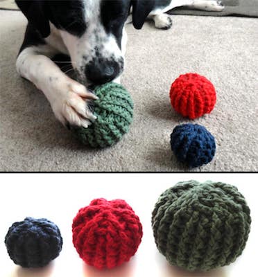 Crochet Textured Ball Dog Toy Pattern by Crochet Spot Patterns