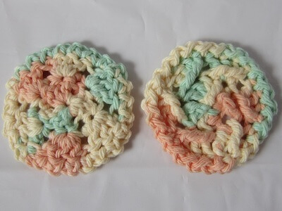 Diagonal Textured Face Scrubbies Crochet Pattern by Crochet Is The Way