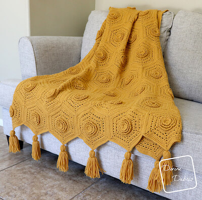 Florence Hexagon Blanket Crochet Pattern by Divine Debris