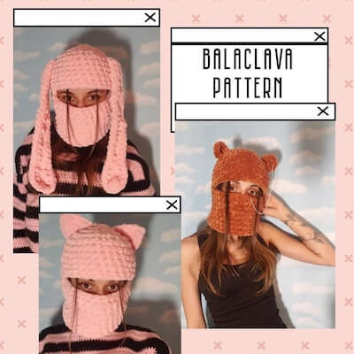Fuzzy And Warm Crochet Ski Mask Pattern by Add A Lil Spice Shop