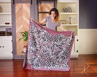 Gaudi Sidewalk Crochet Blanket Pattern by Briana K Designs