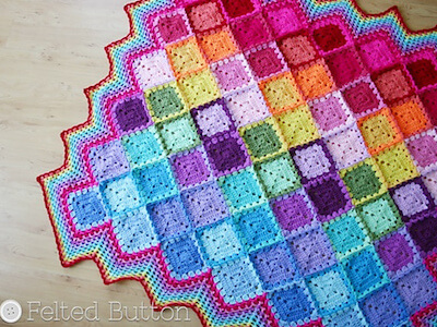Happy Harlequin Temperature Blanket Crochet Pattern by Susan Carlson