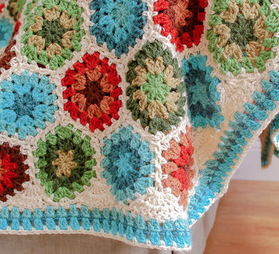 Hexagon Crochet Blanket Pattern by Petals To Picots