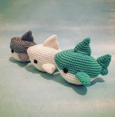 Mini Shark Amigurumi Pattern by Outlaw Heart Creations